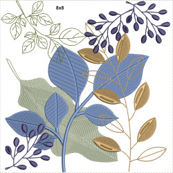 376 Cool Blue Leaves